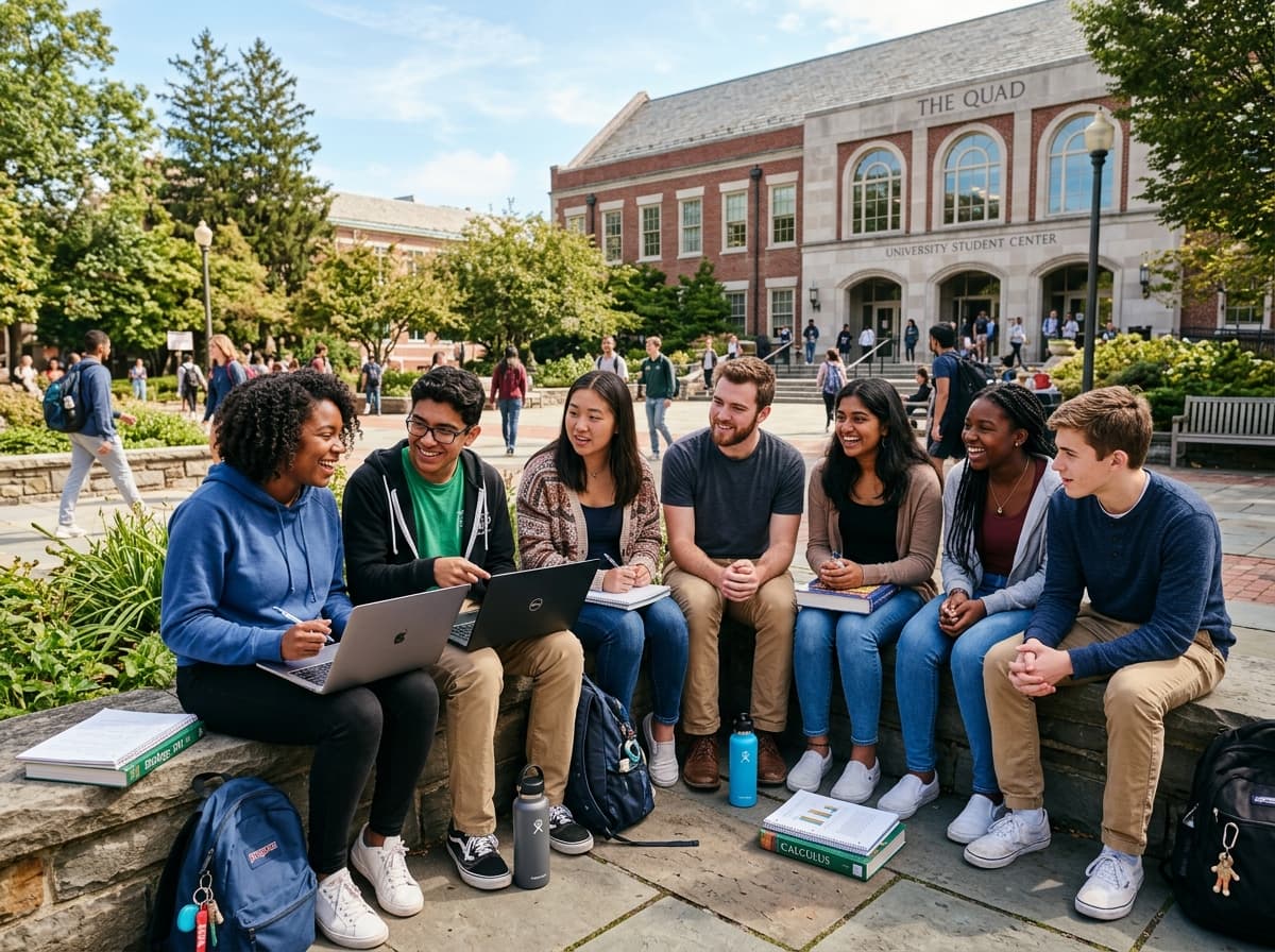 Group of students working
